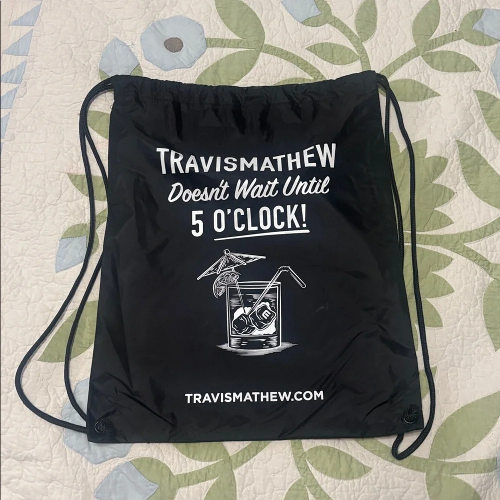 Travis Mathew Drawstring Backpack Bag NWOT